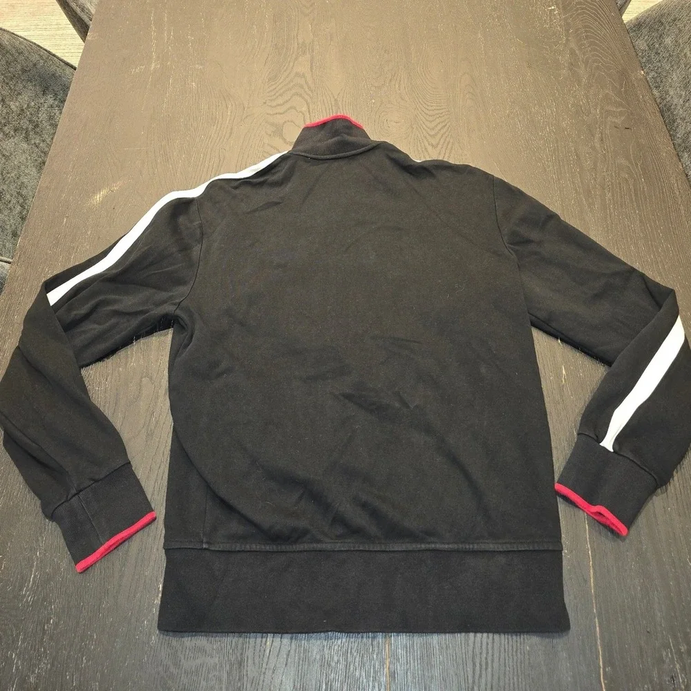 Polo Ralph Lauren Mens Track Jacket Black Red White Full‎ Zip Pony Logo Small
